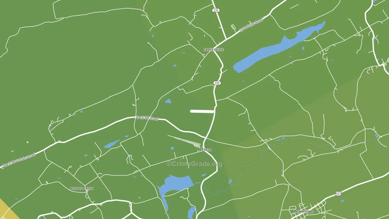 Benfer, PA Map of Assault Rates