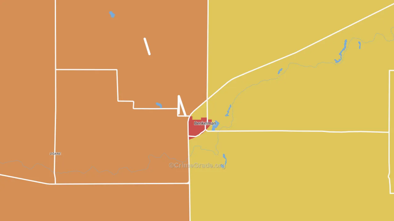 Benkelman, NE Map of Assault Rates