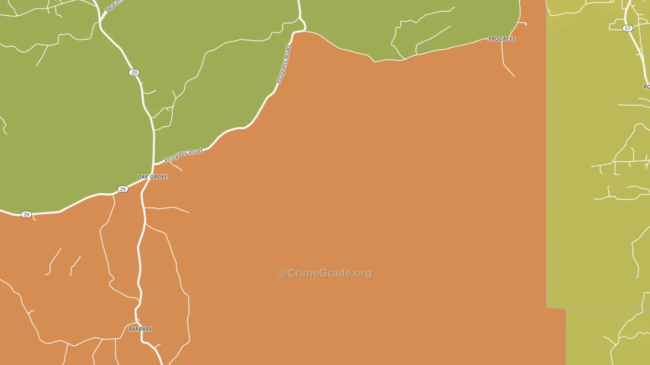 Benndale, MS Map of Assault Rates