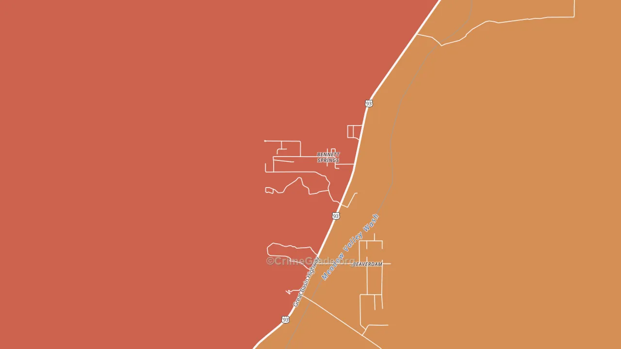 Bennett Springs, NV Map of Assault Rates
