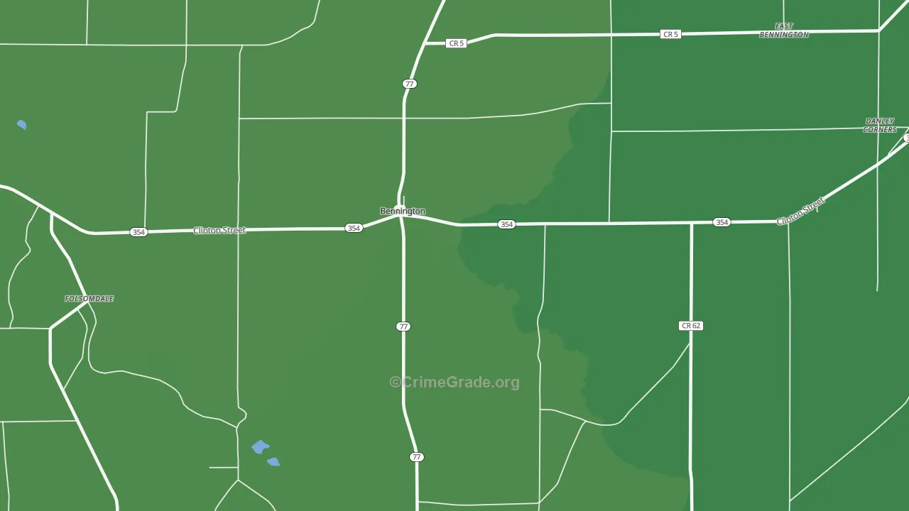 Bennington, NY Map of Assault Rates