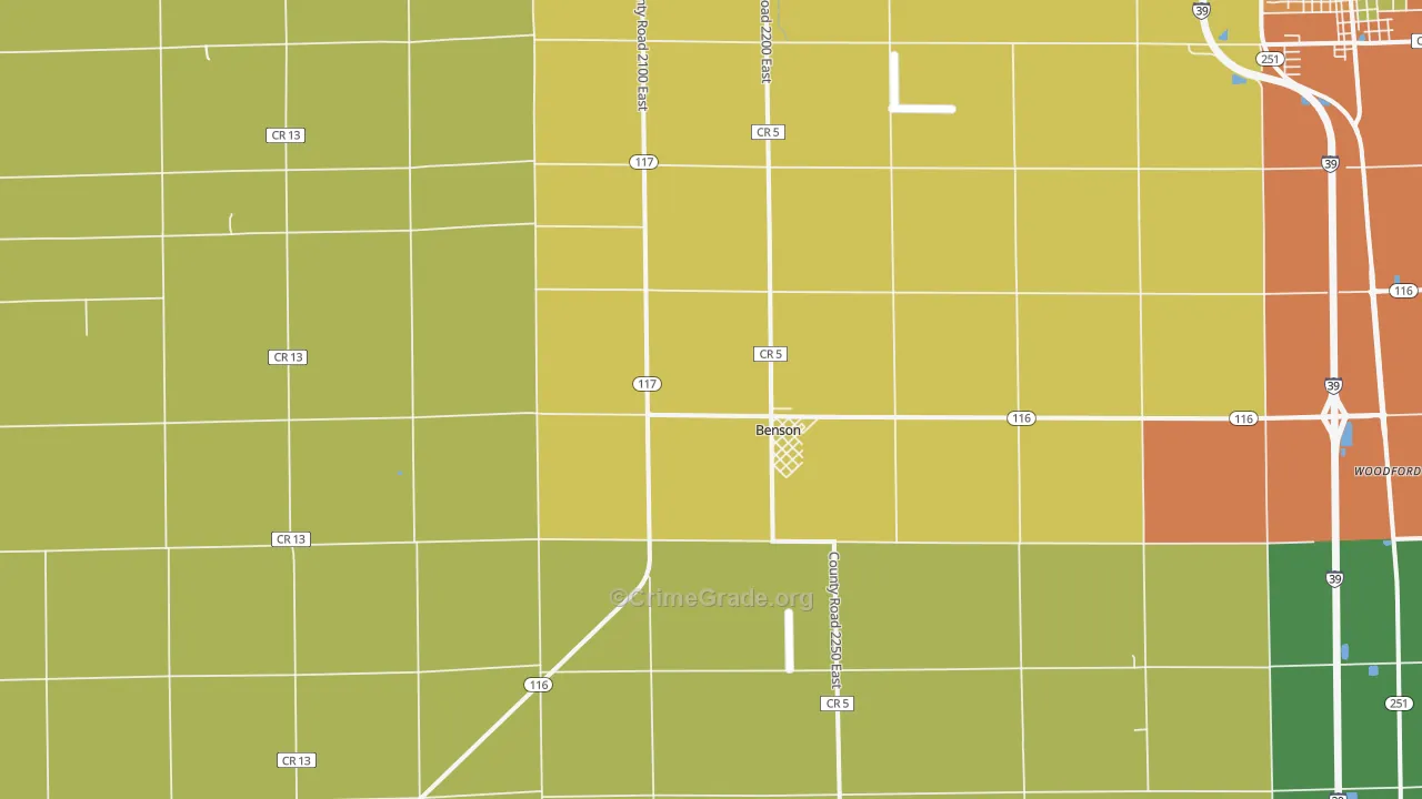 Benson, IL Map of Assault Rates