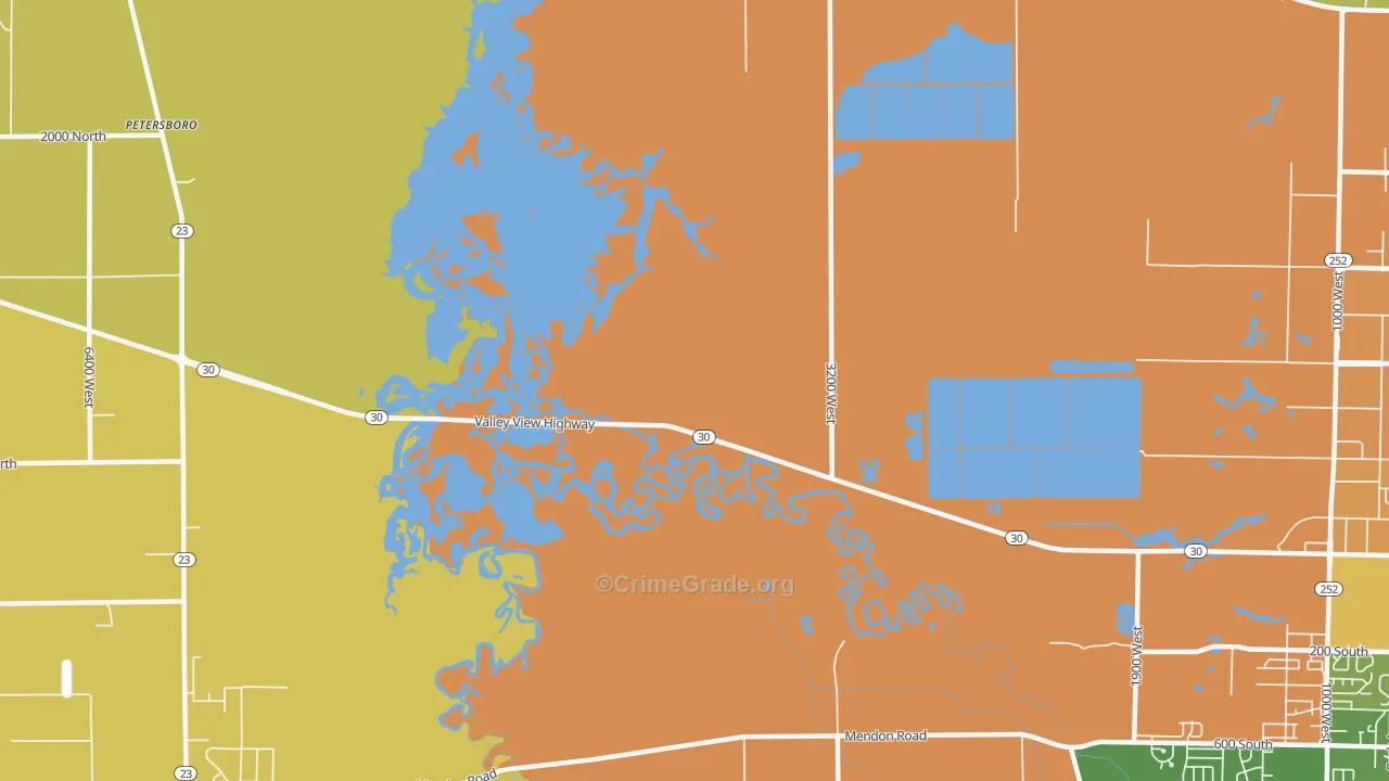 Benson, UT Map of Assault Rates