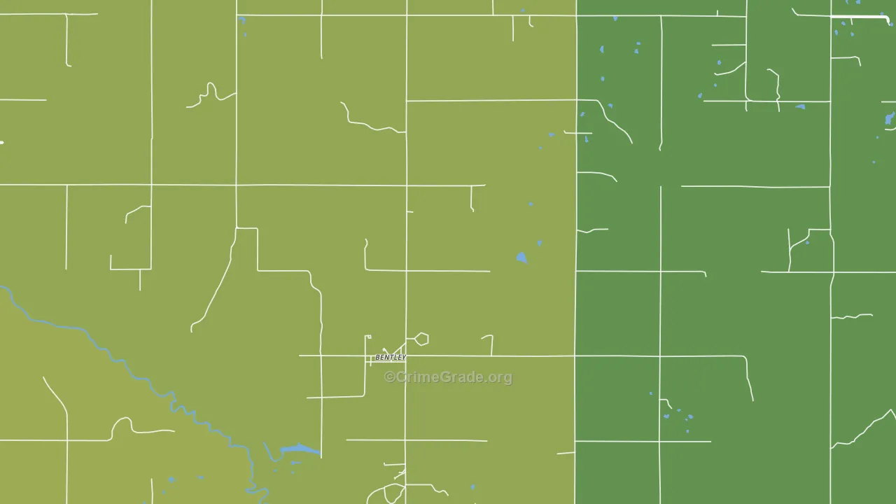 Bentley, OK Map of Assault Rates