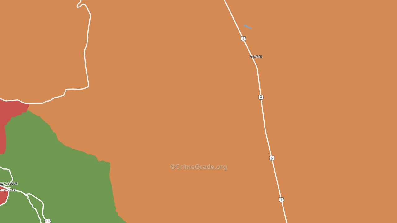 Benton, CA Map of Assault Rates