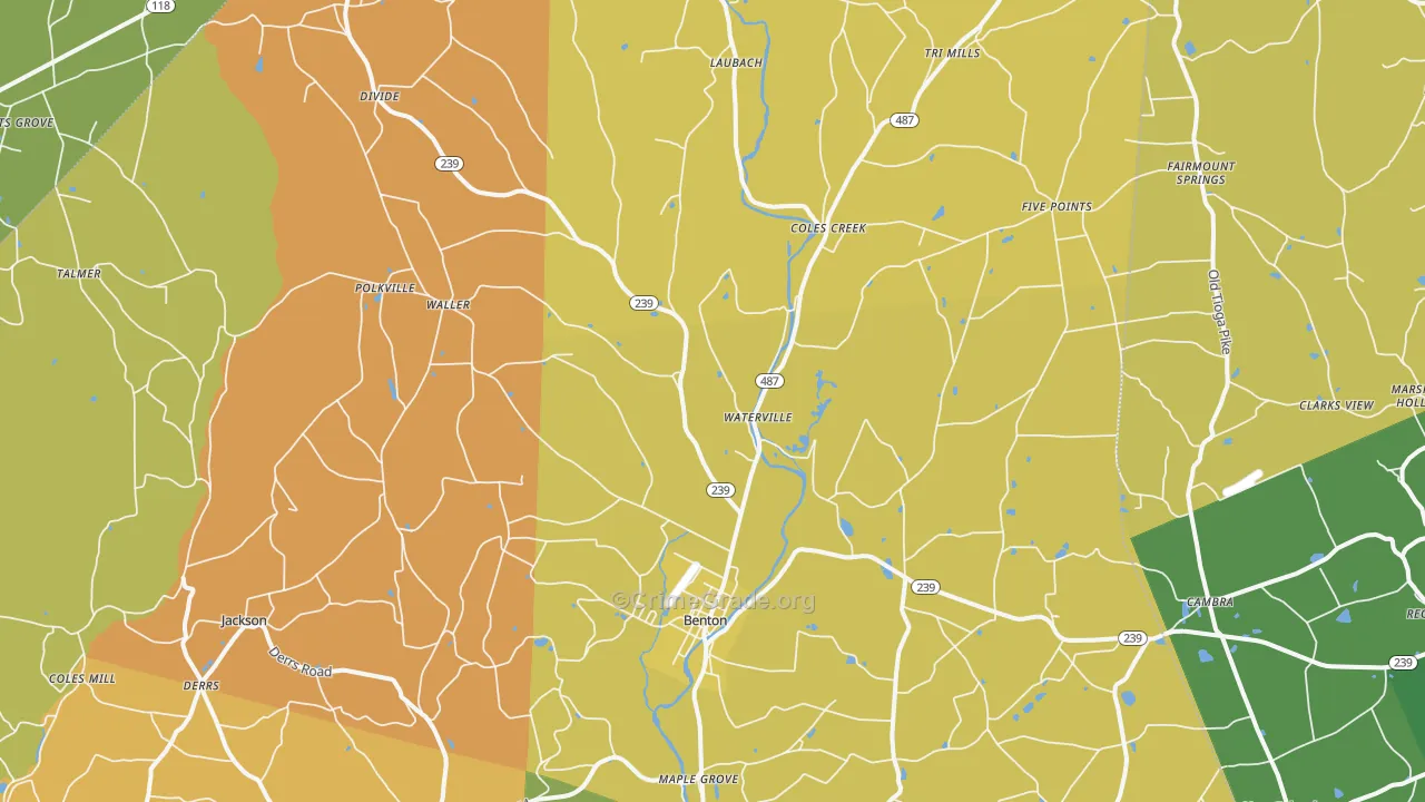 Benton, PA Map of Assault Rates