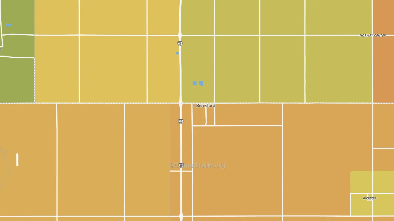 Beresford, SD Map of Assault Rates