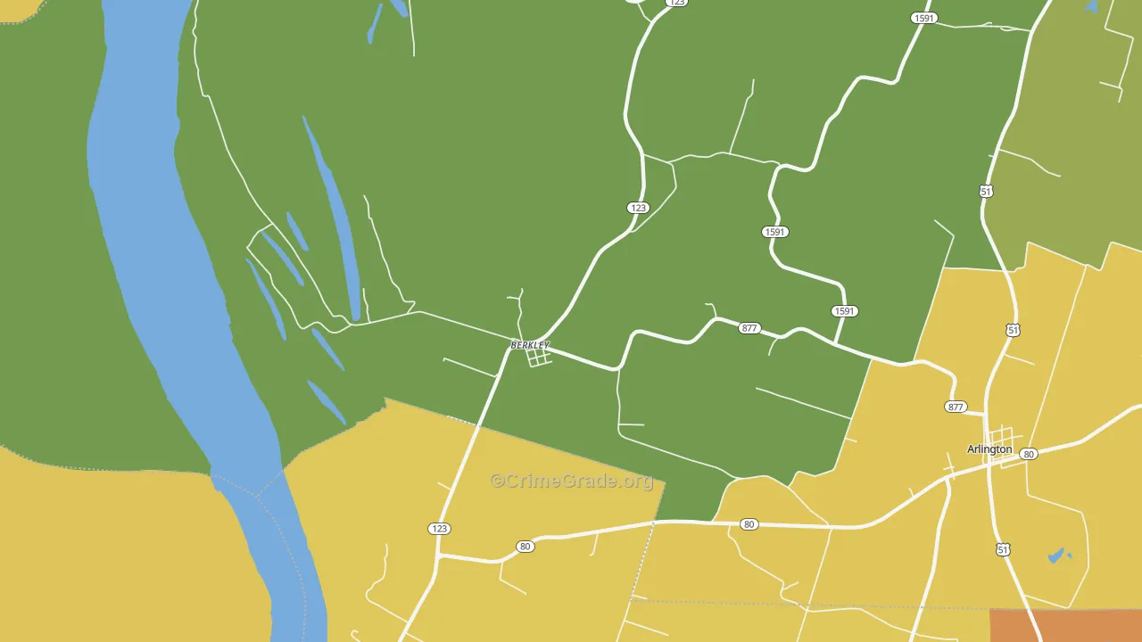Berkley, KY Map of Assault Rates