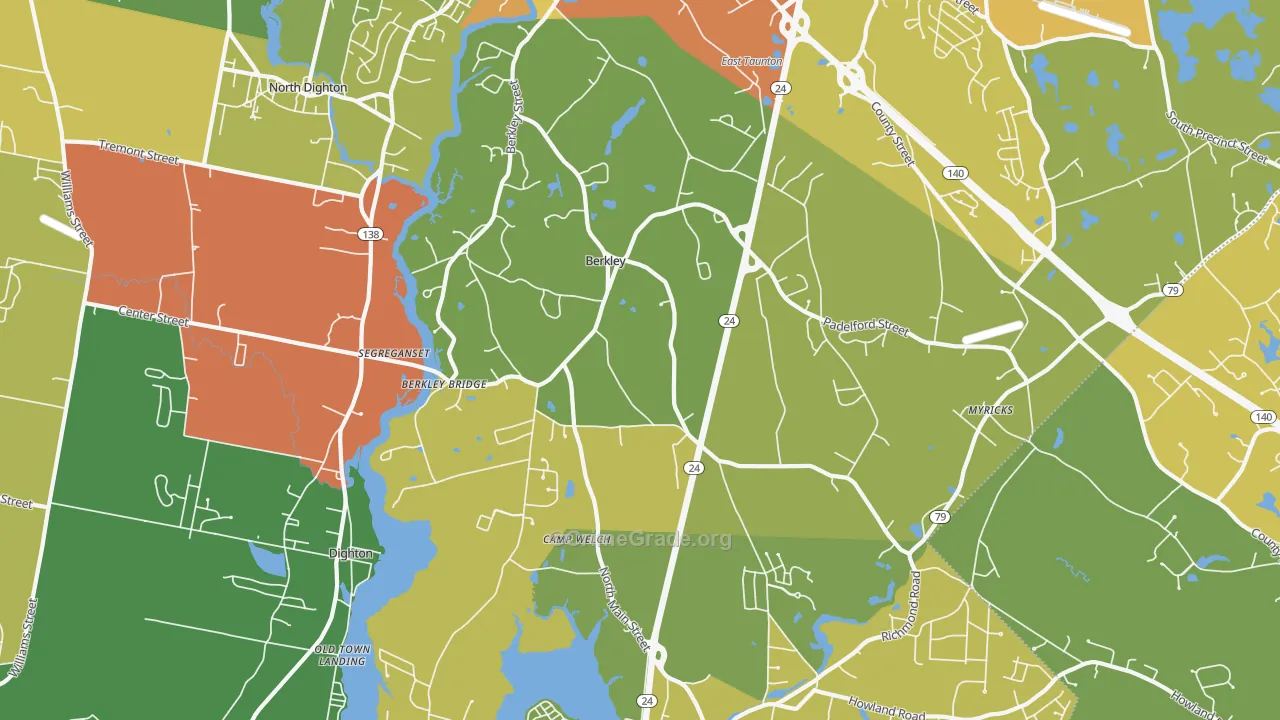 Berkley, MA Map of Assault Rates