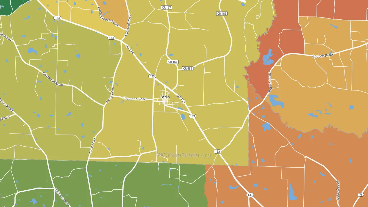 Berlin, GA Map of Assault Rates