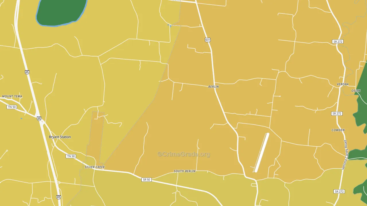 Berlin, TN Map of Assault Rates