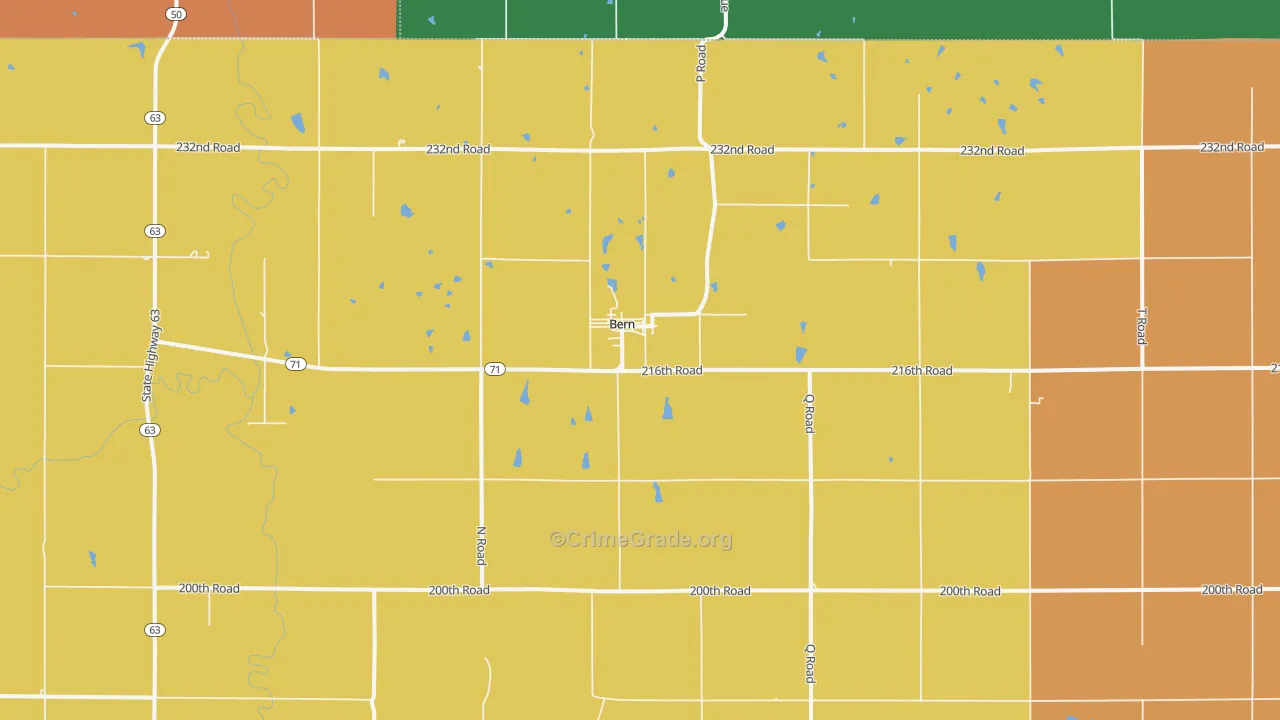 Bern, KS Map of Assault Rates