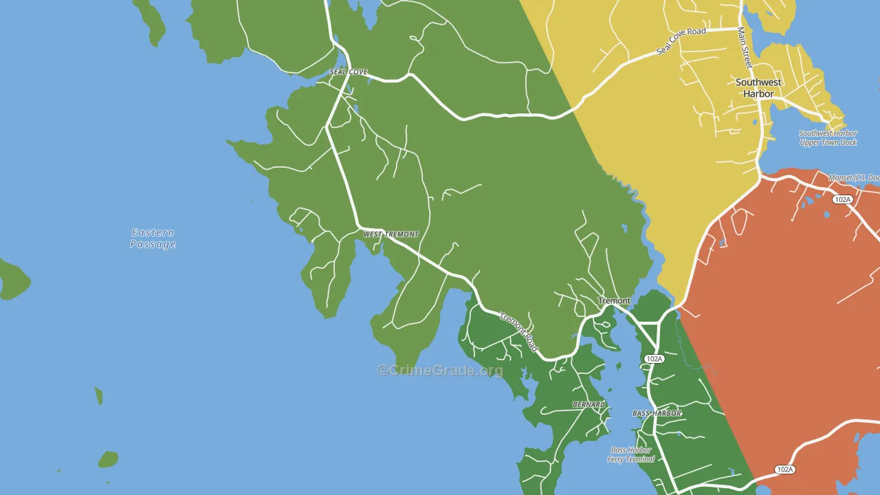 Bernard, ME Map of Assault Rates