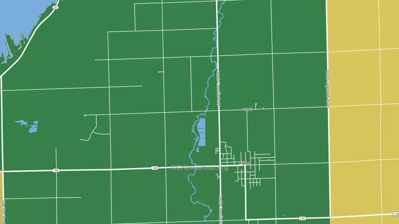Berne, MI Map of Assault Rates