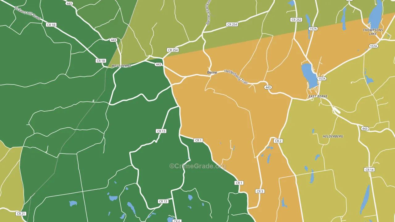 Berne, NY Map of Assault Rates