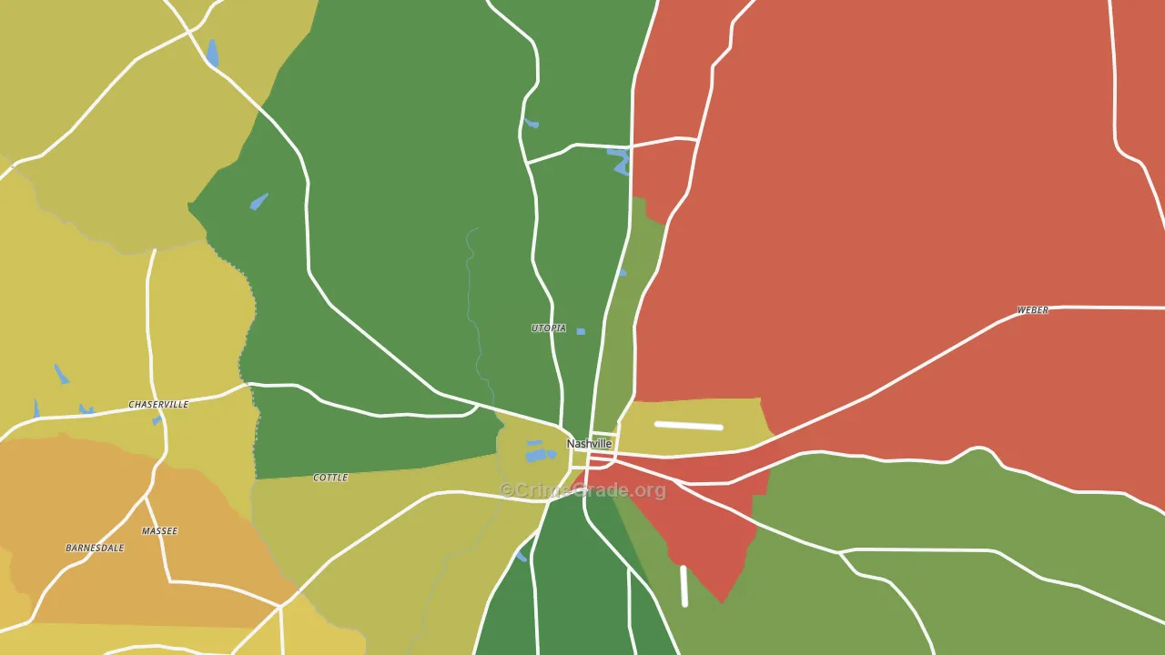 Berrien County, GA Map of Assault Rates