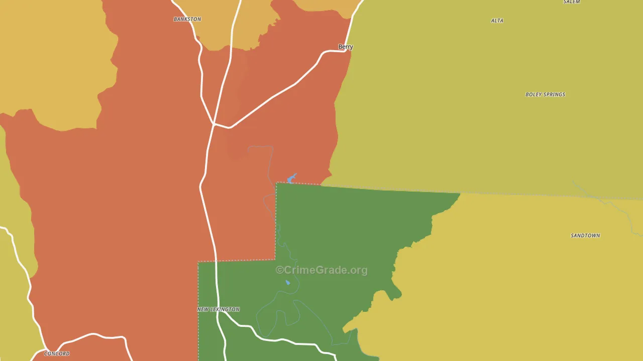 Berry, AL Map of Assault Rates