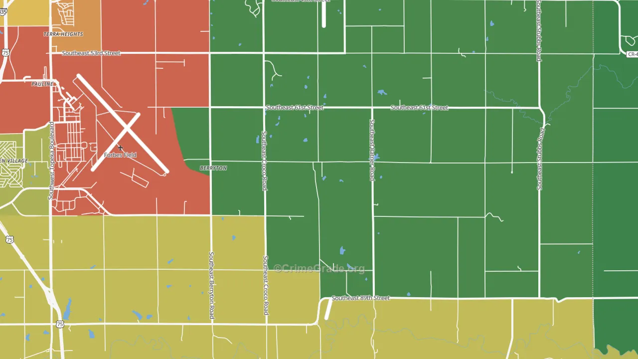 Berryton, KS Map of Assault Rates
