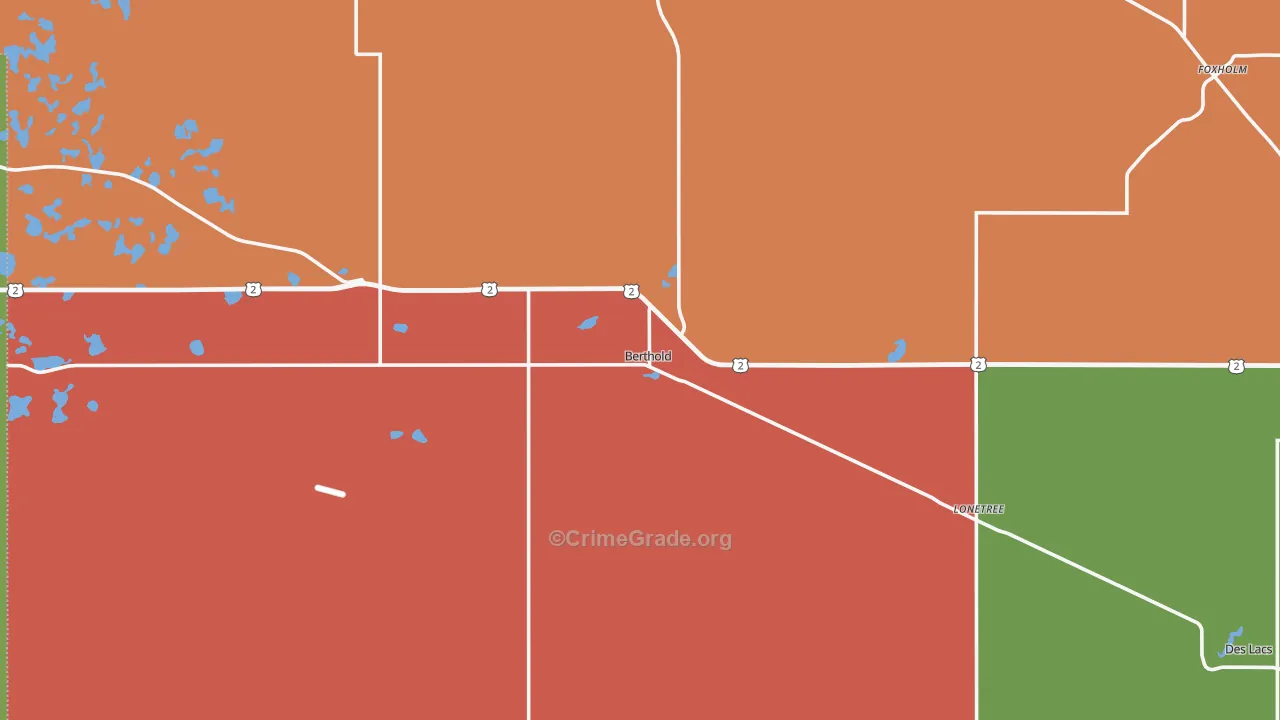 Berthold, ND Map of Assault Rates