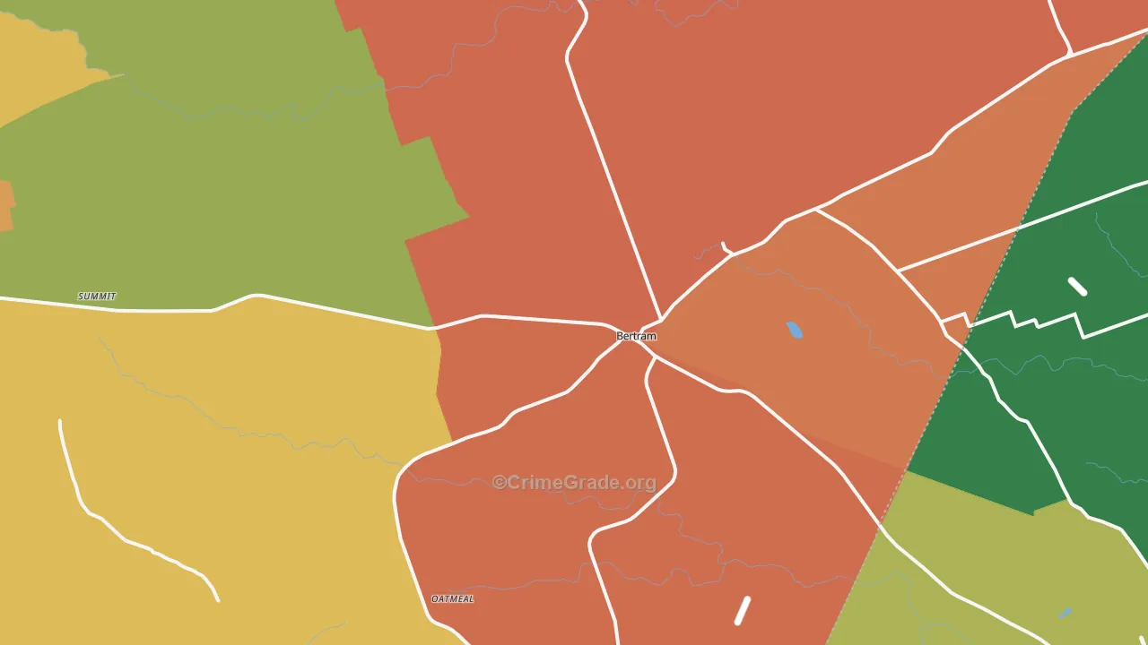 Bertram, TX Map of Assault Rates