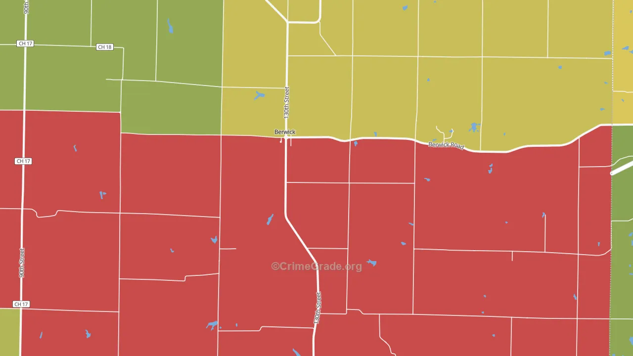 Berwick, IL Map of Assault Rates