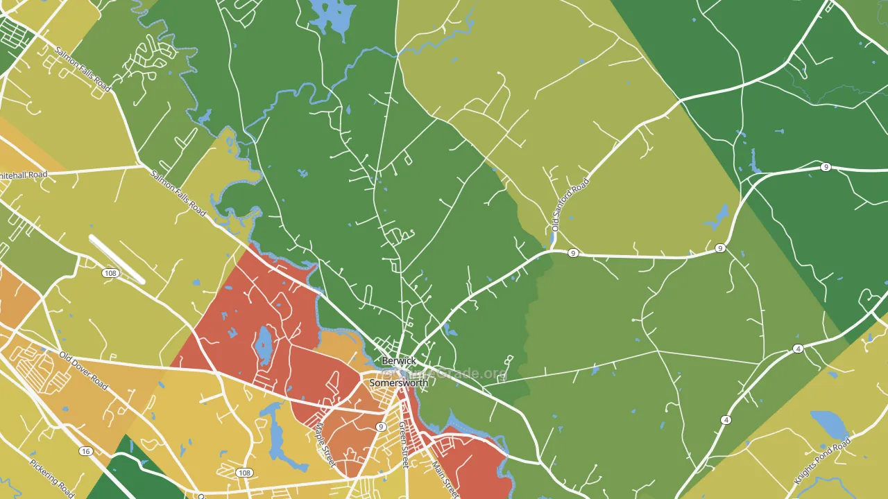Berwick, ME Map of Assault Rates