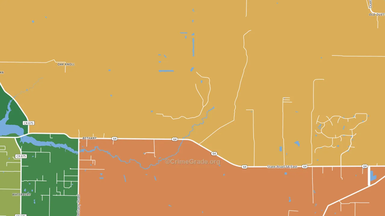 Bethany, FL Map of Assault Rates