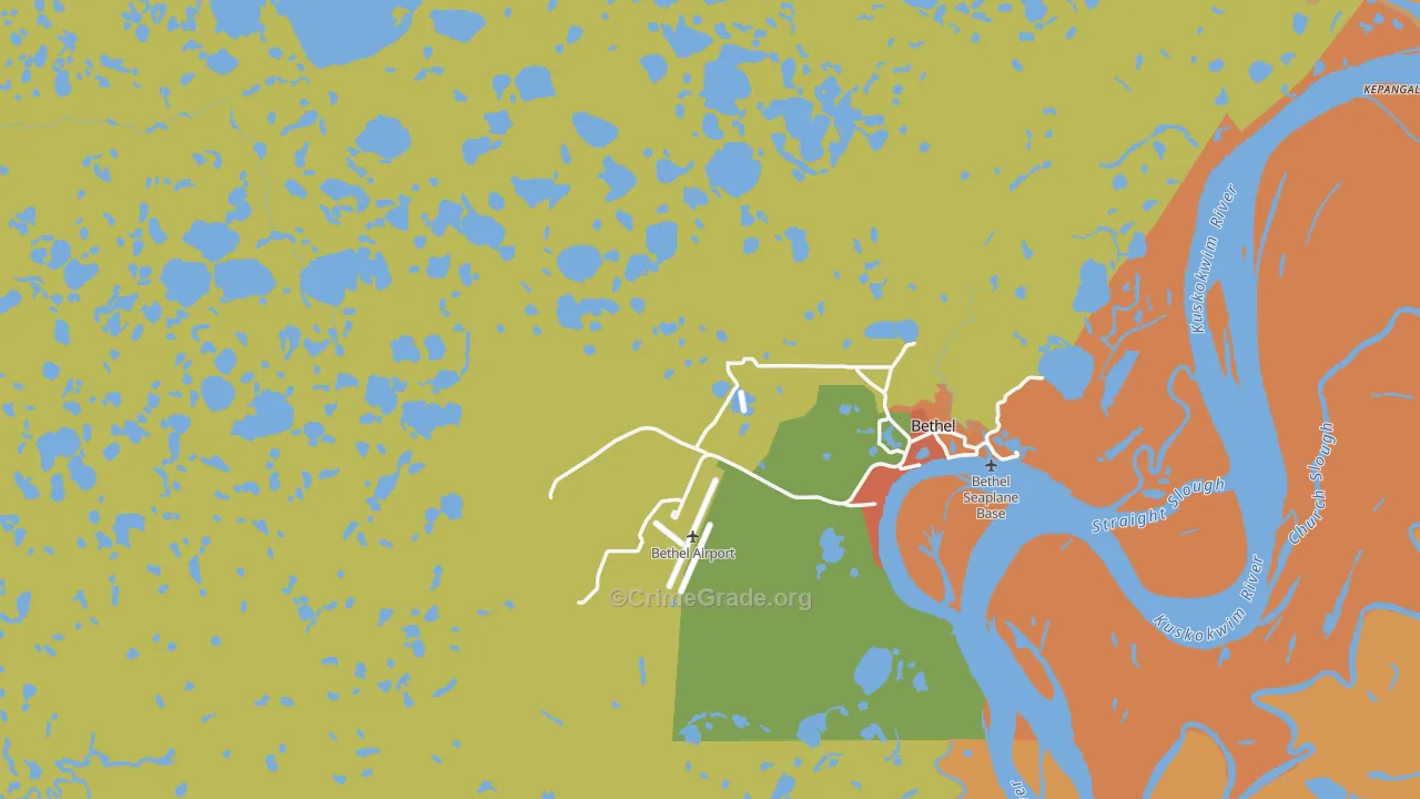 Bethel, AK Map of Assault Rates