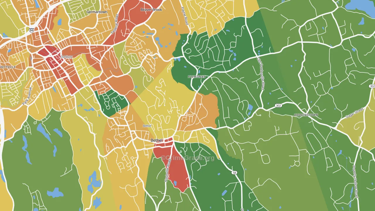Bethel, CT Map of Assault Rates