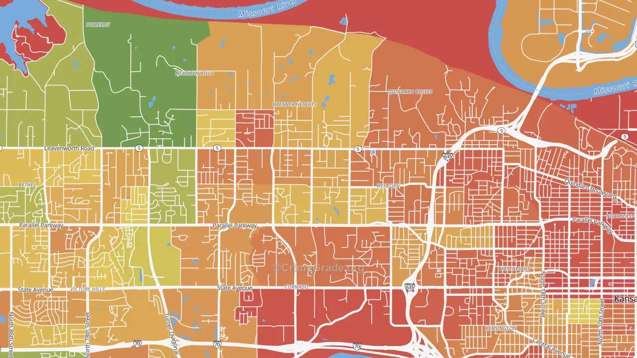 Bethel Welborn, Kansas City, KS Map of Assault Rates