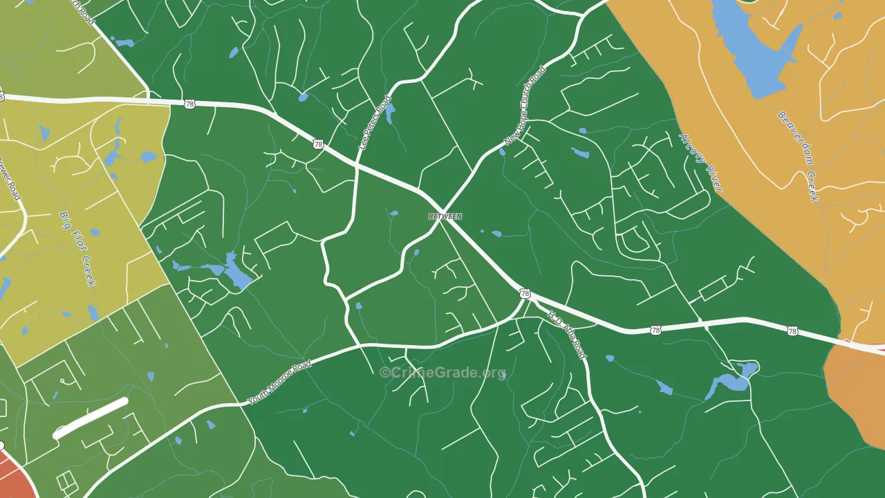 Between, GA Map of Assault Rates