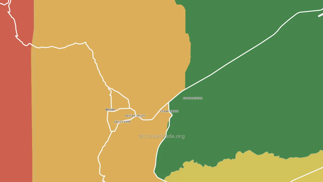 Beulah, CO Map of Assault Rates