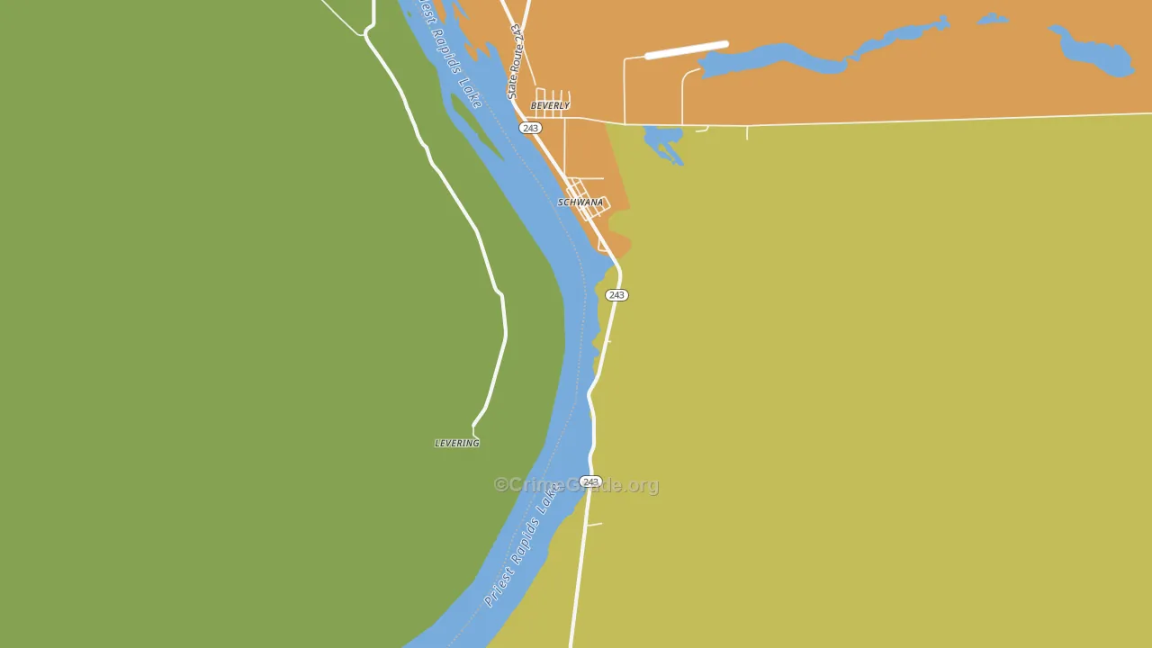 Beverly, WA Map of Assault Rates