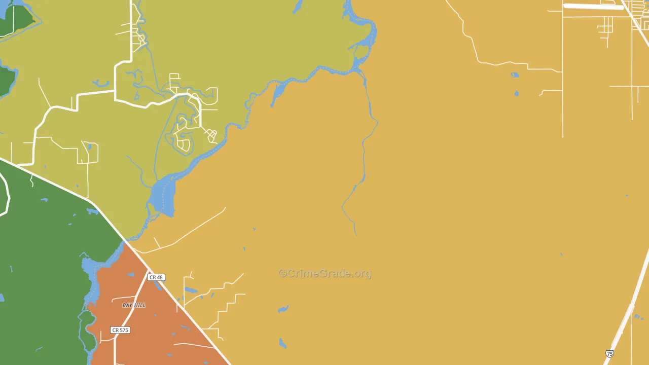 Bevilles Corner, FL Map of Assault Rates