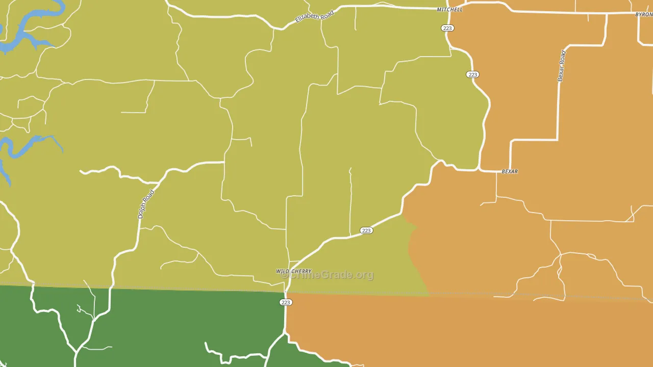 Bexar, AR Map of Assault Rates