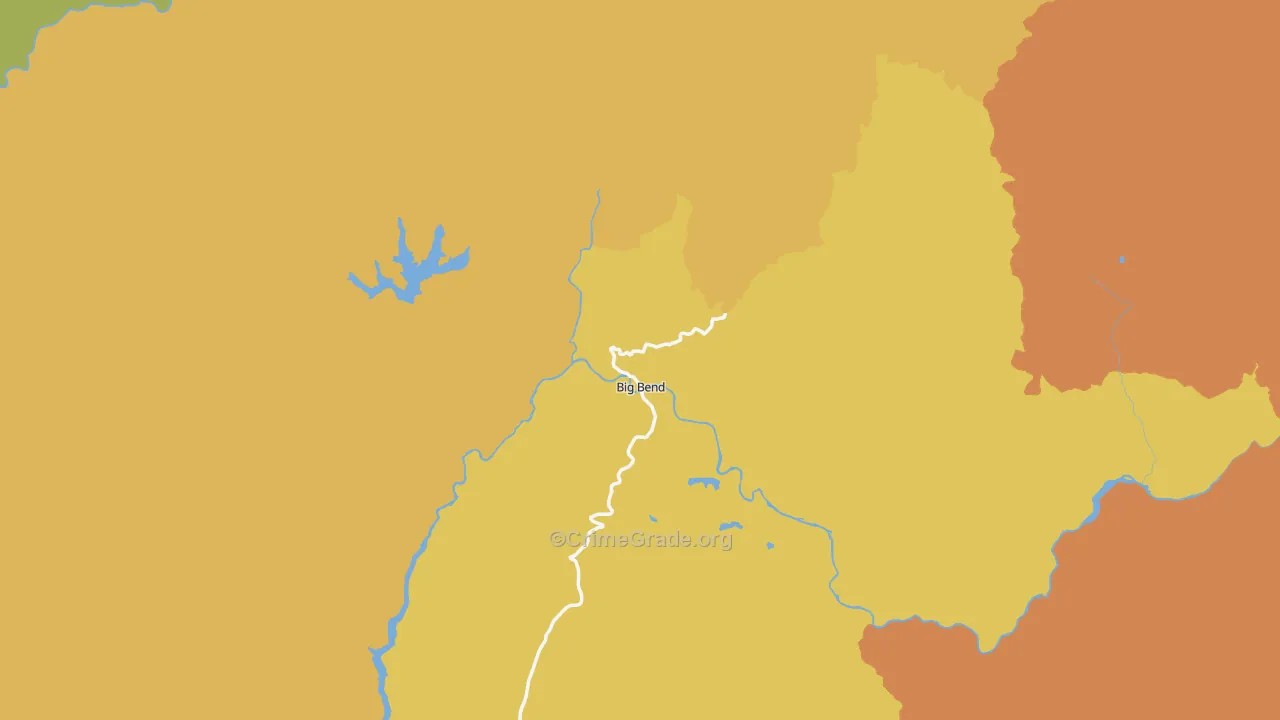 Big Bend, CA Map of Assault Rates