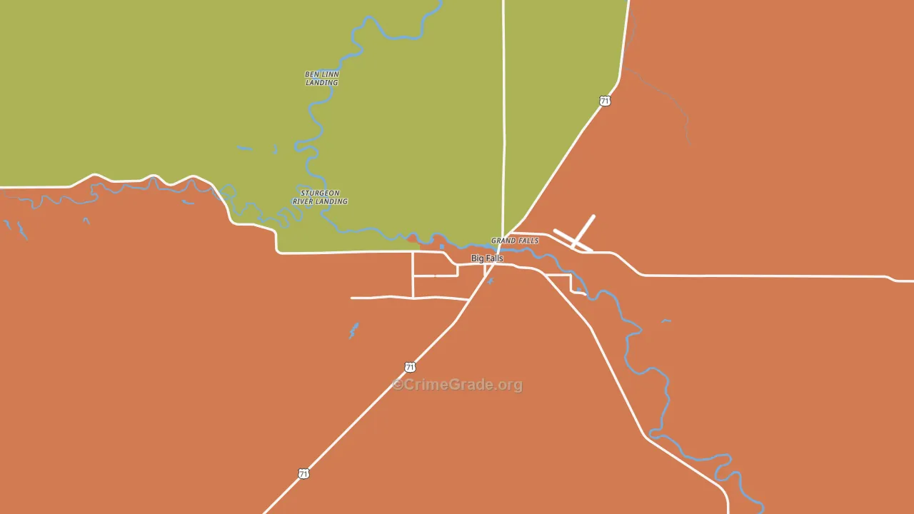 Big Falls, MN Map of Assault Rates