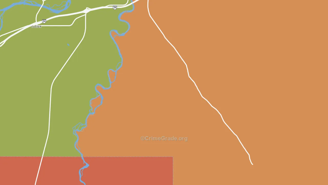 Big Horn, MT Map of Assault Rates
