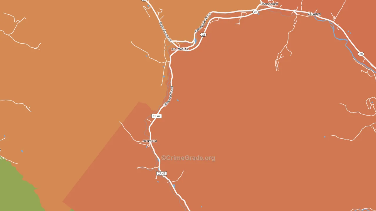 Big Indian, NY Map of Assault Rates