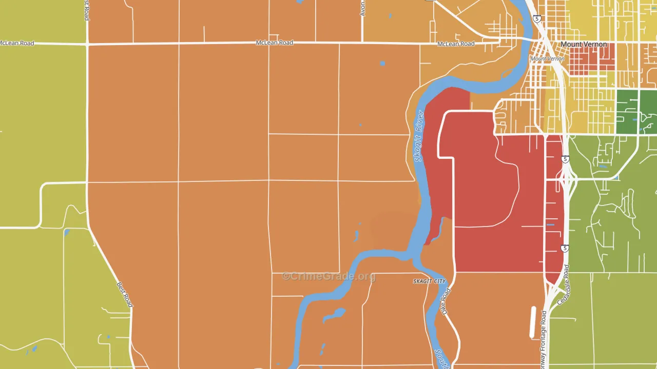 Big Lake, WA Map of Assault Rates