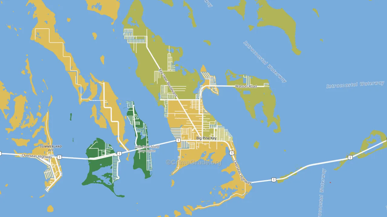 Big Pine Key, FL Map of Assault Rates