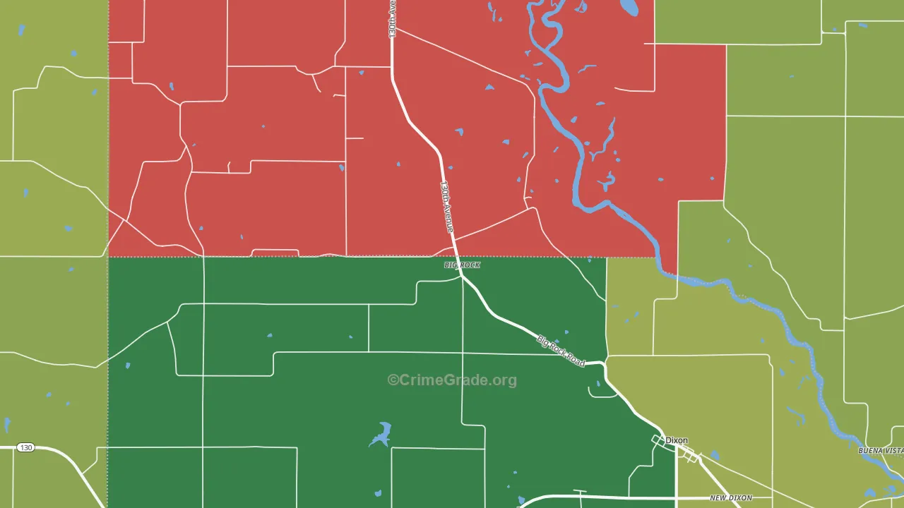 Big Rock, IA Map of Assault Rates