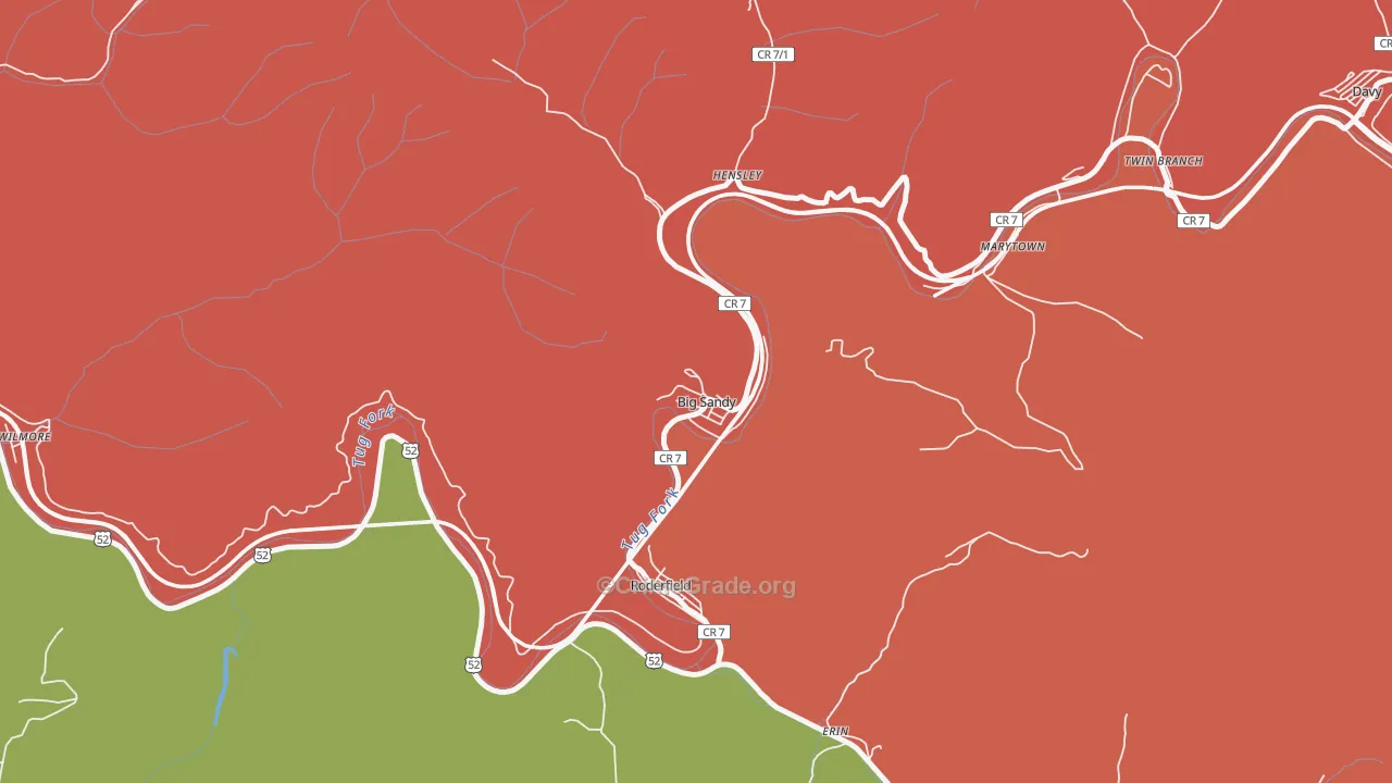 Big Sandy, WV Map of Assault Rates