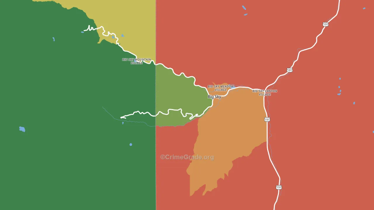 Big Sky, MT Map of Assault Rates