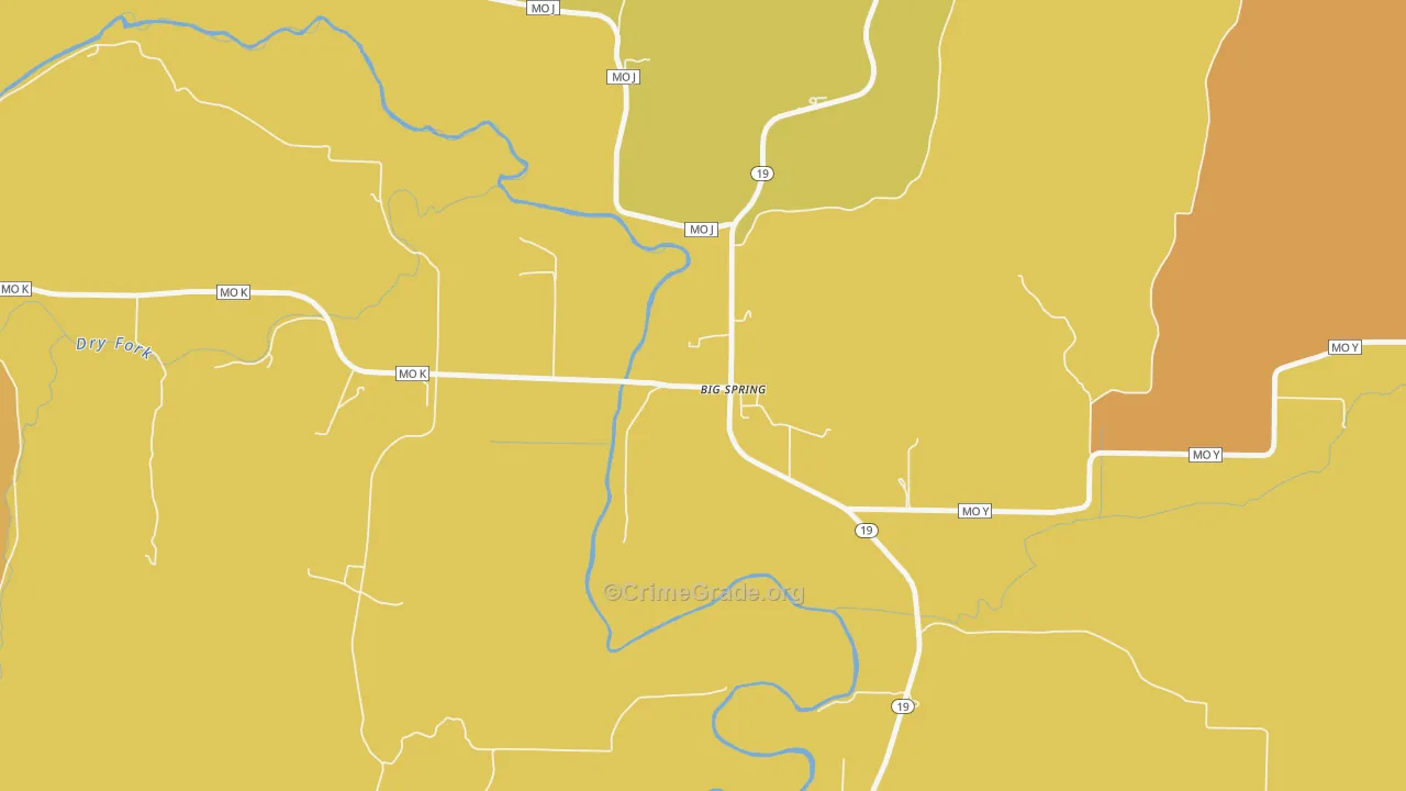Big Spring, MO Map of Assault Rates