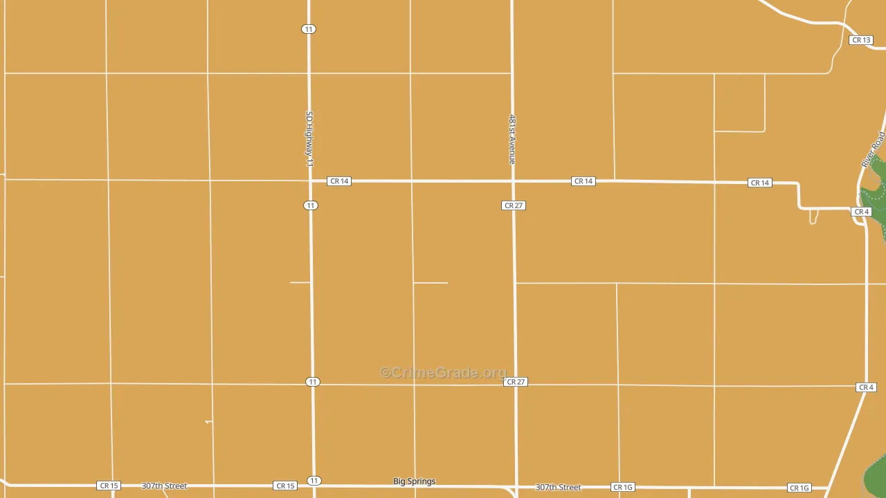 Big Springs, SD Map of Assault Rates