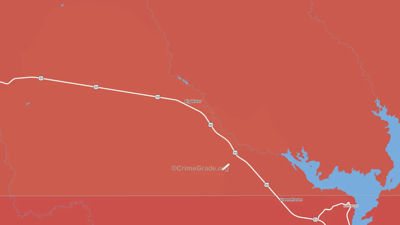 Big Water, UT Map of Assault Rates