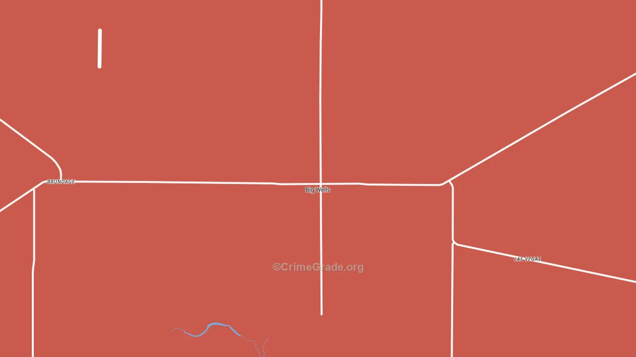 Big Wells, TX Map of Assault Rates