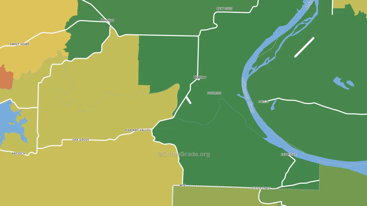 Bigelow, AR Map of Assault Rates