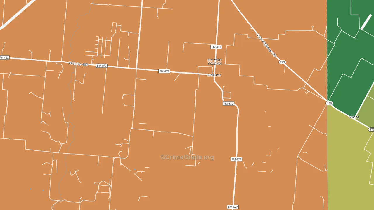 Bigfoot, TX Map of Assault Rates